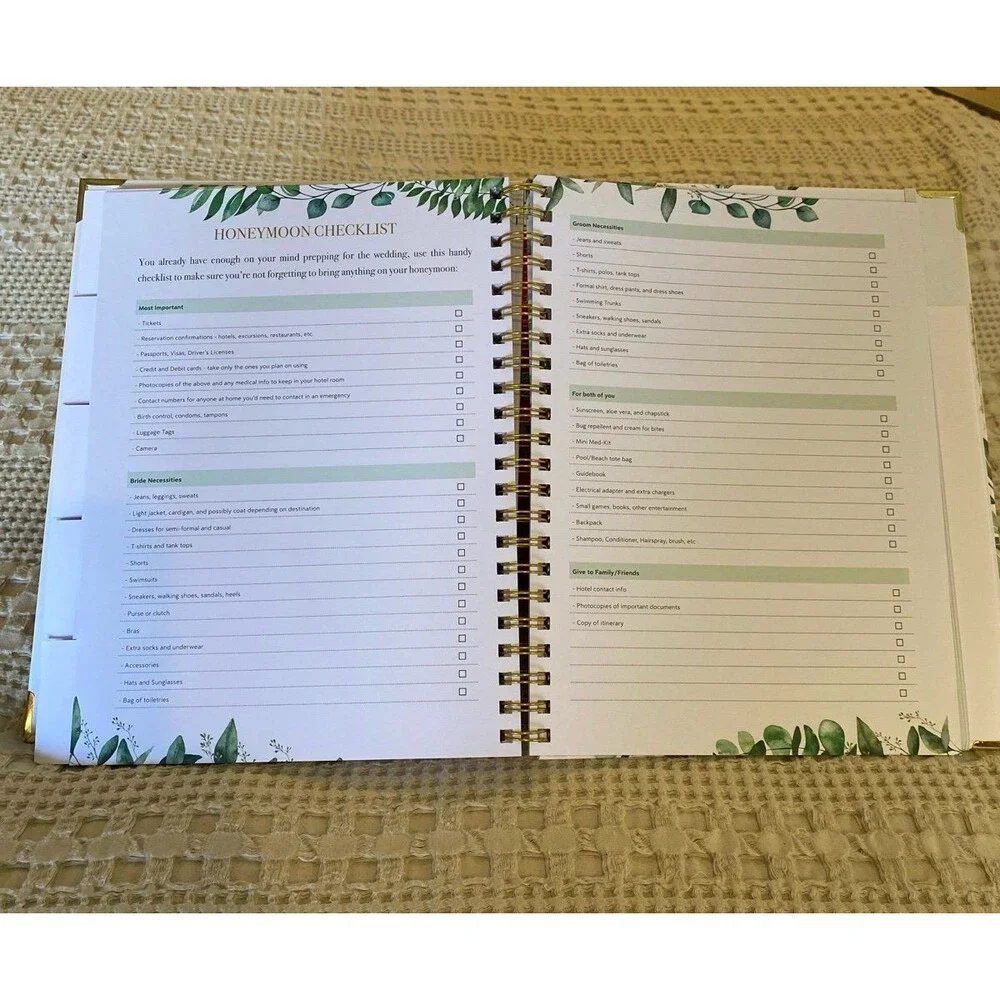 NEW Bridal Wedding‎ Planner Organizer Spiral Binder Shower Gift Elegant Floral